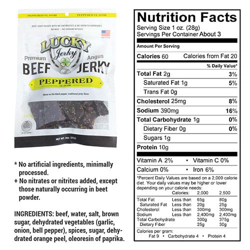3oz peppered nutrition
