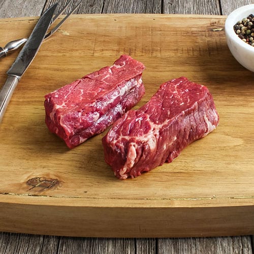 bottom sirloin served