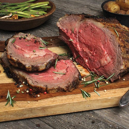 prime rib sliced