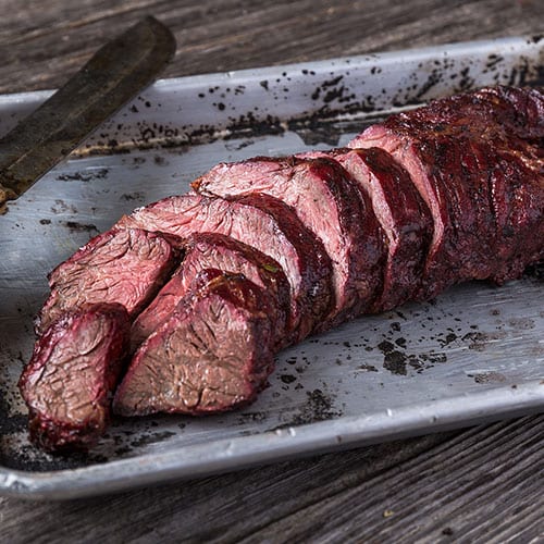 hanger steak sliced