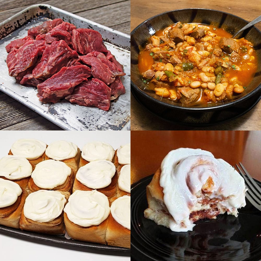 6 frosted cinnamon rolls