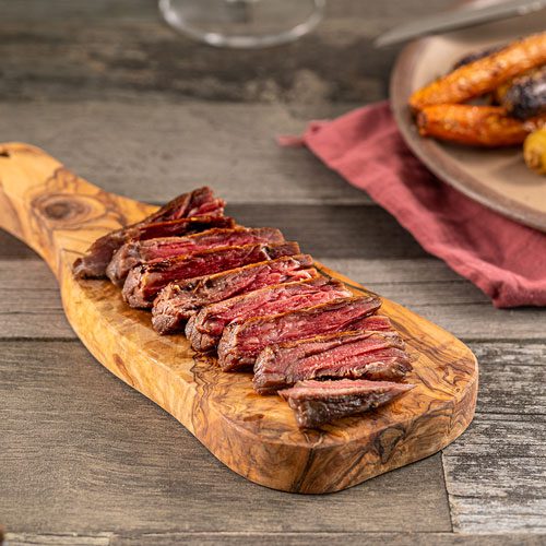 bottom sirloin served