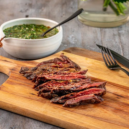 cooked skirt steak