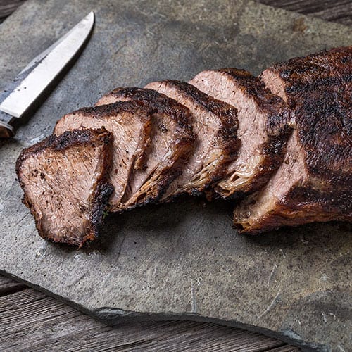 tri-tip sliced